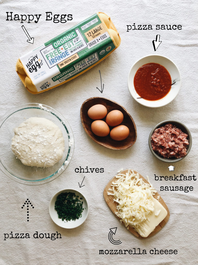 Breakfast Pizza with Sausage and Eggs - Bev Cooks