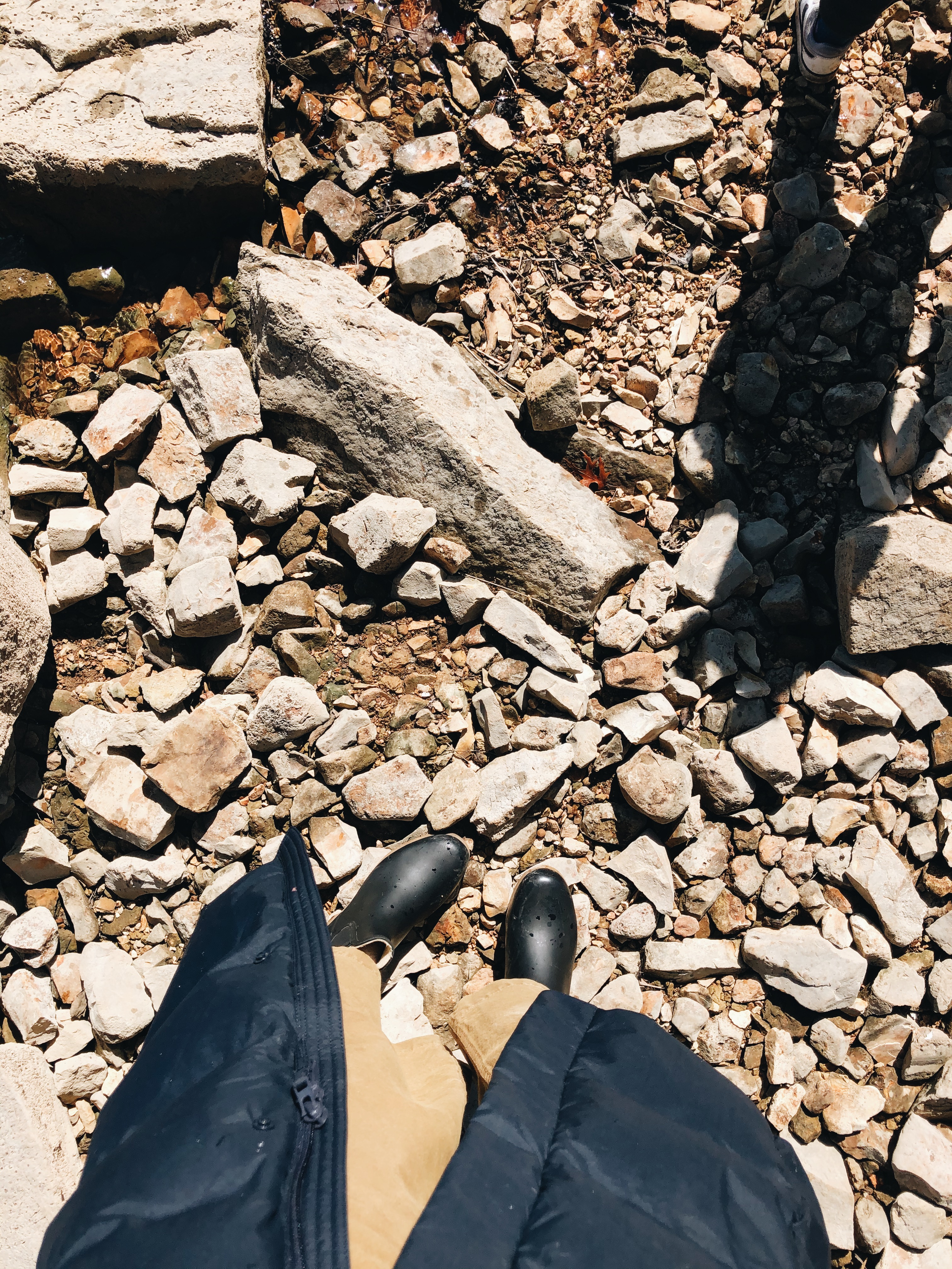 boots and rocks