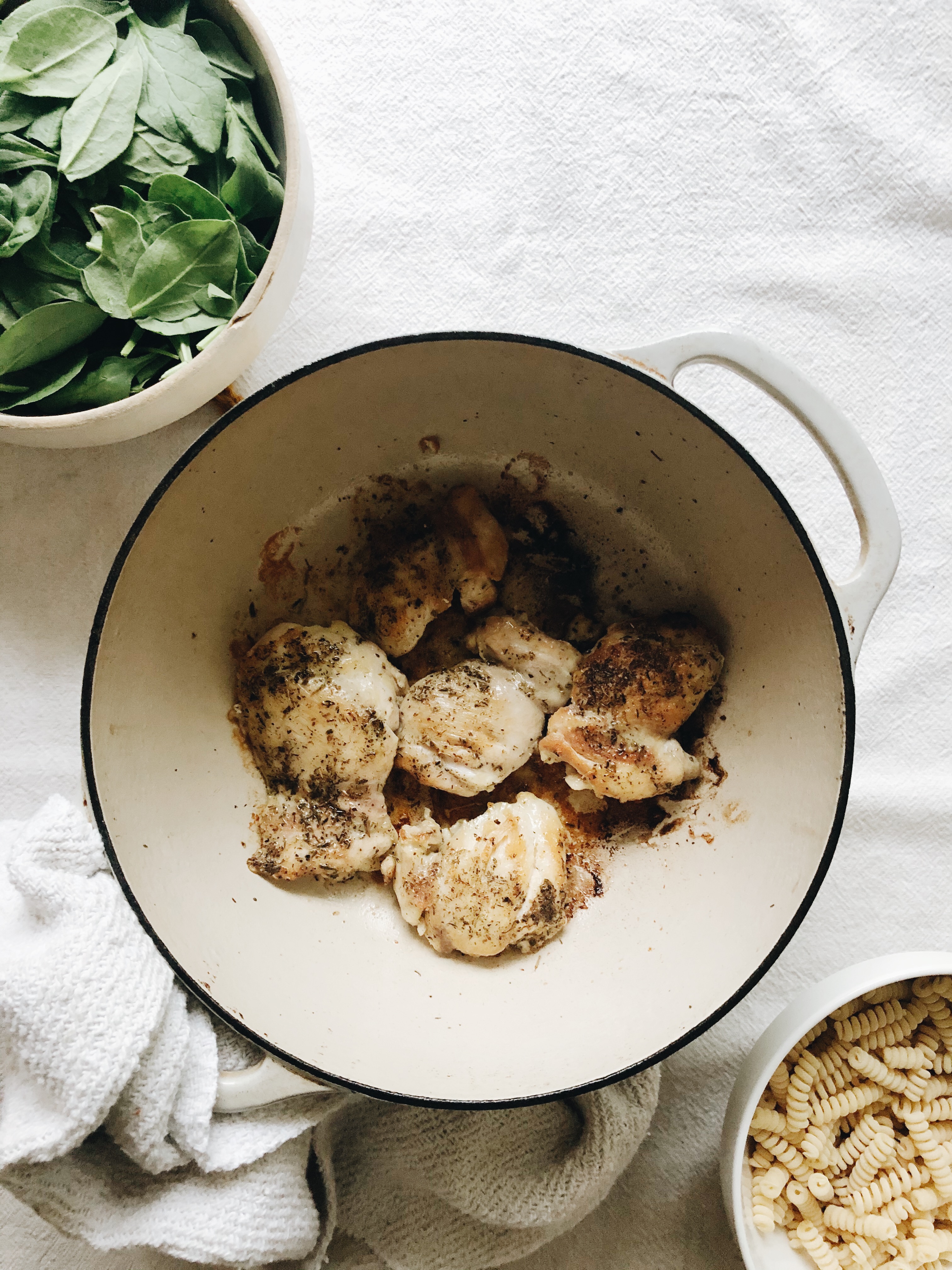 Simple Chicken Pasta Soup / Bev Cooks