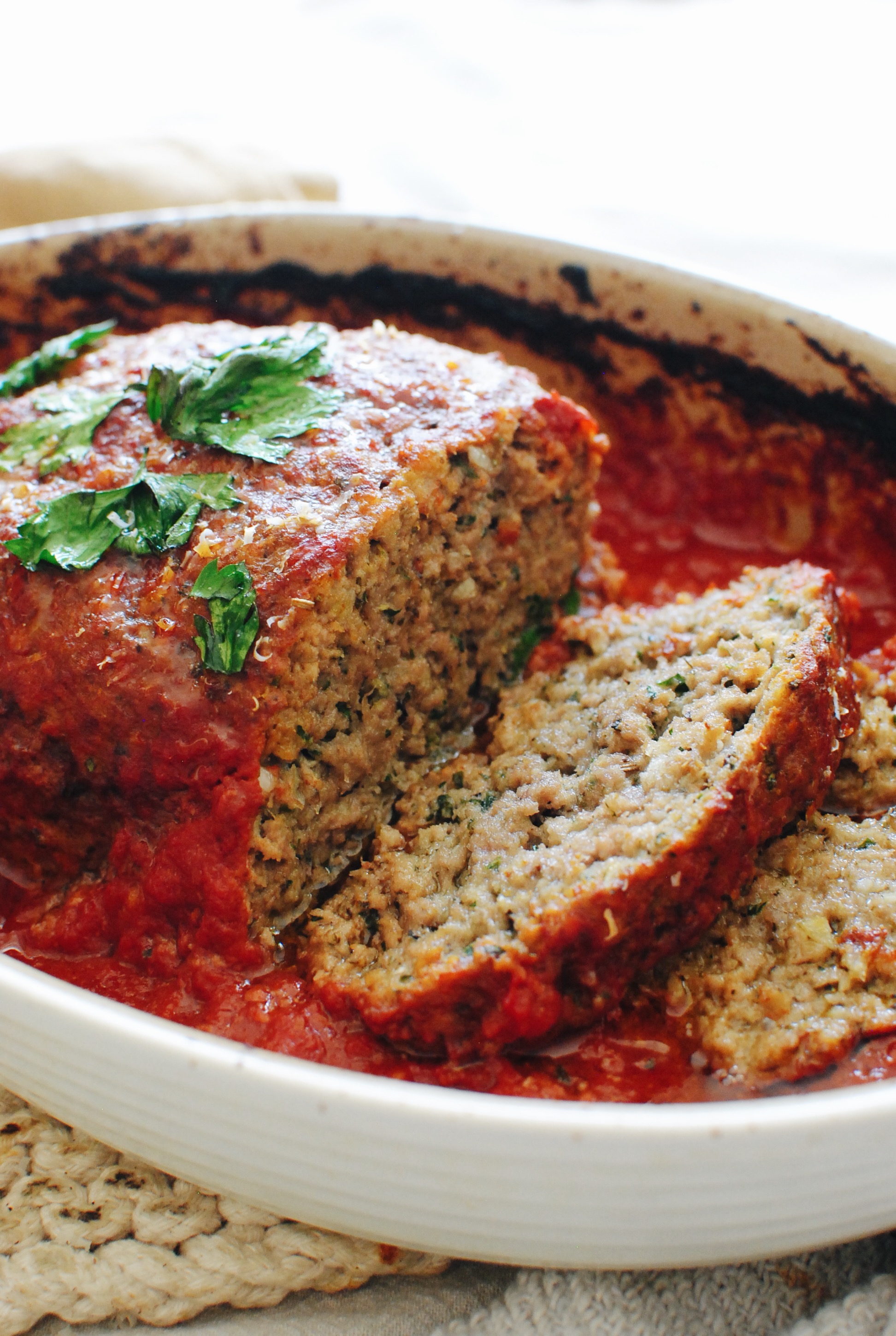 The Best Meatloaf in Tomato Sauce / Bev Cooks