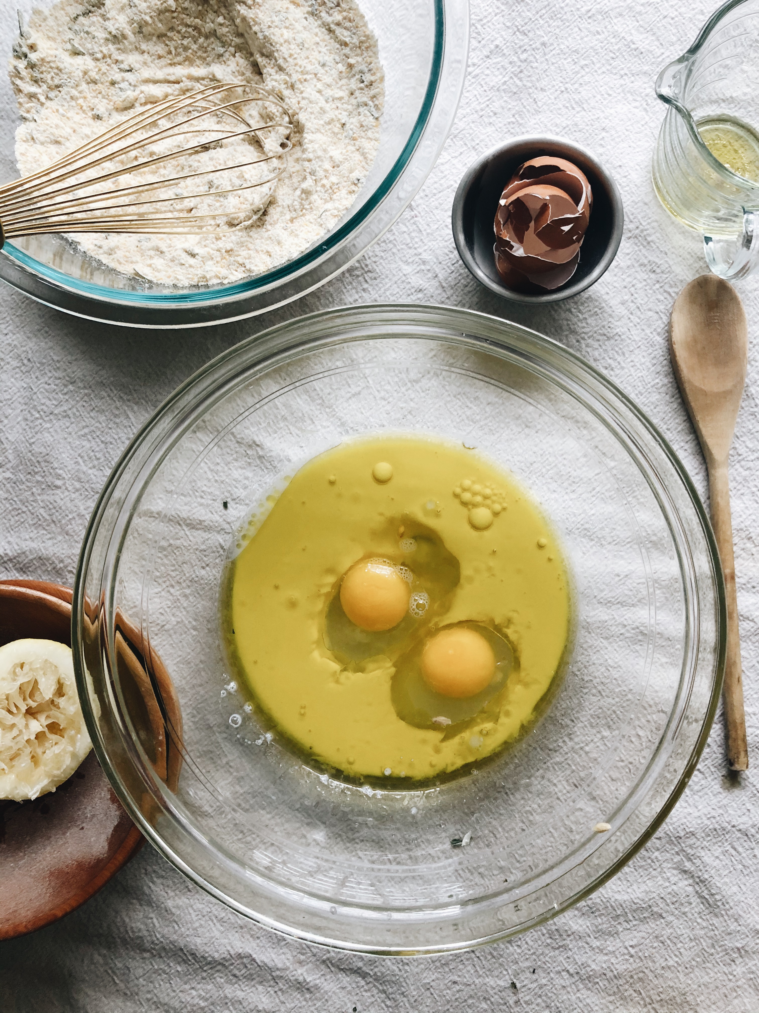 Olive Oil and Corn Mini Bundt Cakes / Bev Cooks