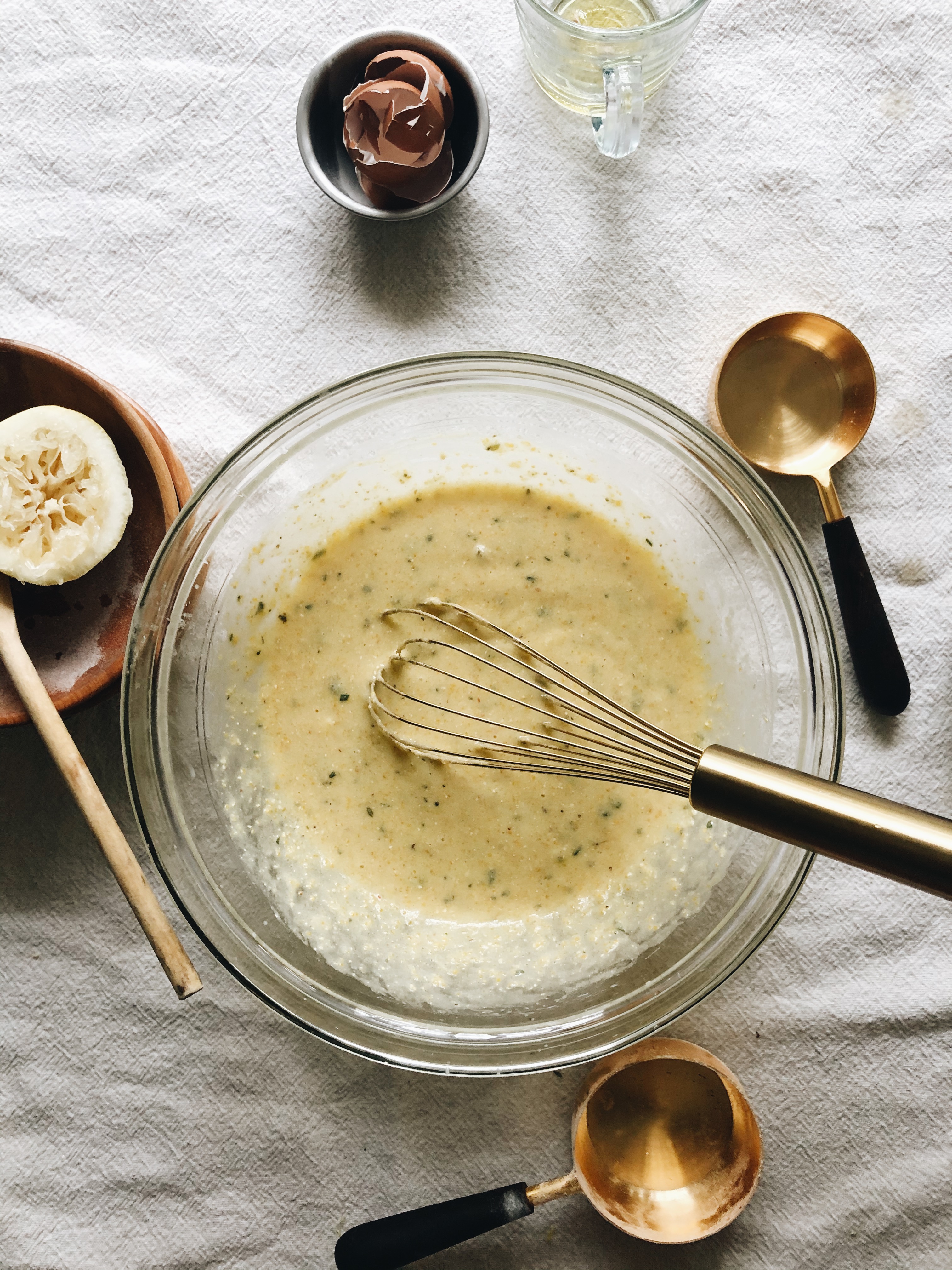 Olive Oil and Corn Mini Bundt Cakes / Bev Cooks