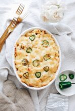 Jalapeno Havarti Mac and Cheese with Shredded Chicken / Bev Cooks