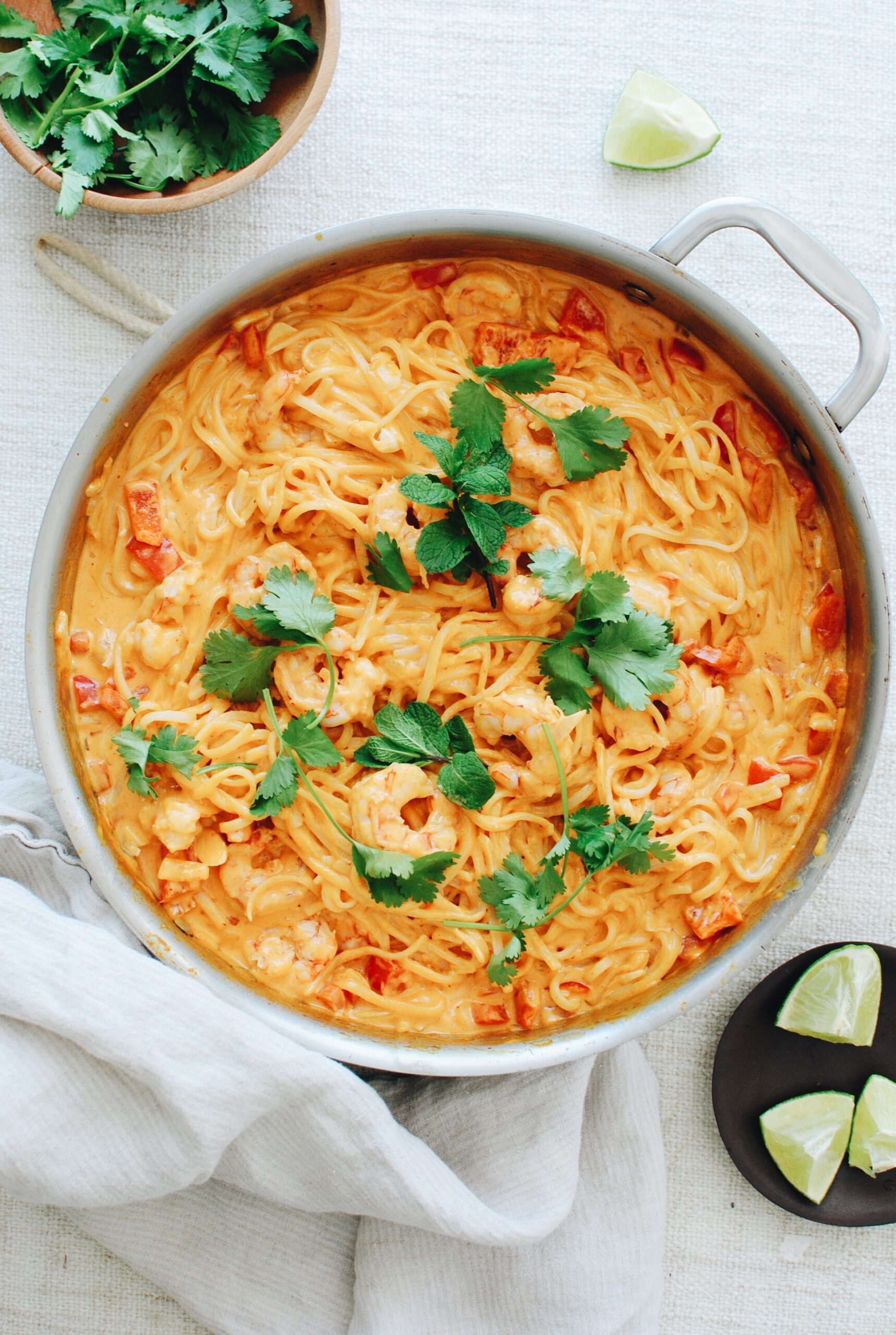 Quick Coconut Curry Shrimp Noodles Bev Cooks 