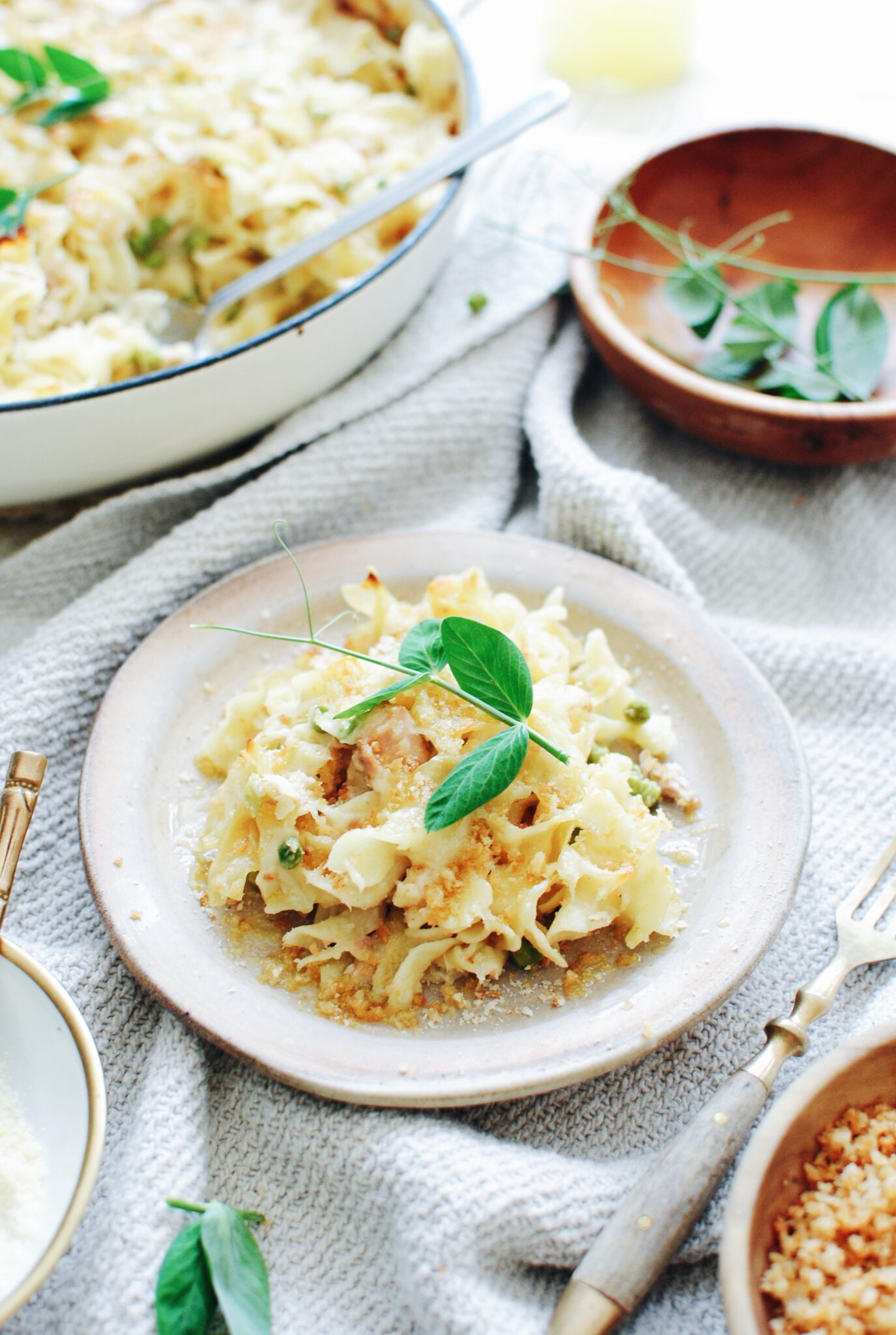 French-Inspired Skillet Tuna Casserole - Bev Cooks