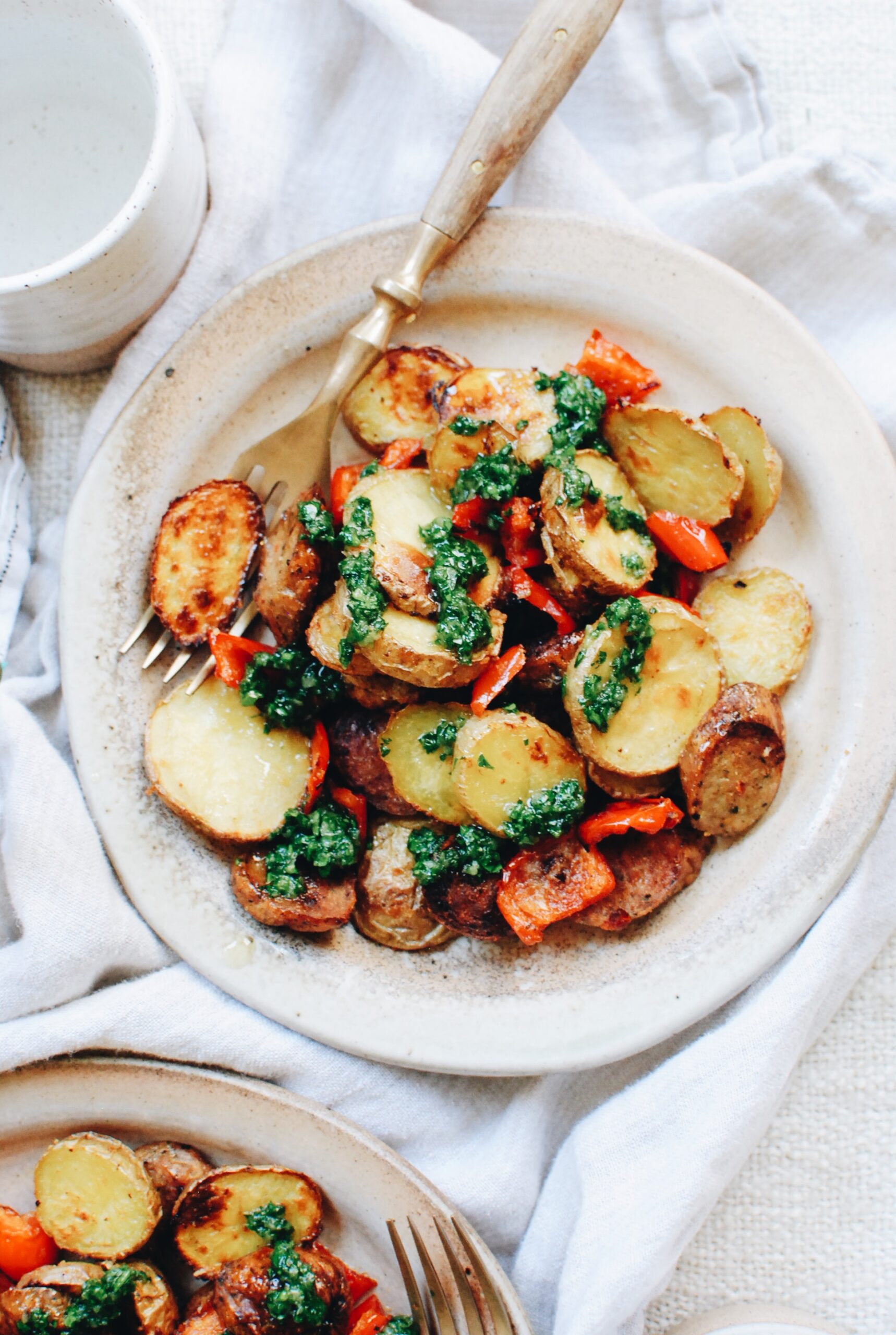 Sheet Pan Dinner with Sausages, Peppers and Potatoes - Bev Cooks