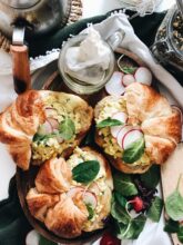 Curried Egg Salad Croissant Sandwiches / Bev Cooks