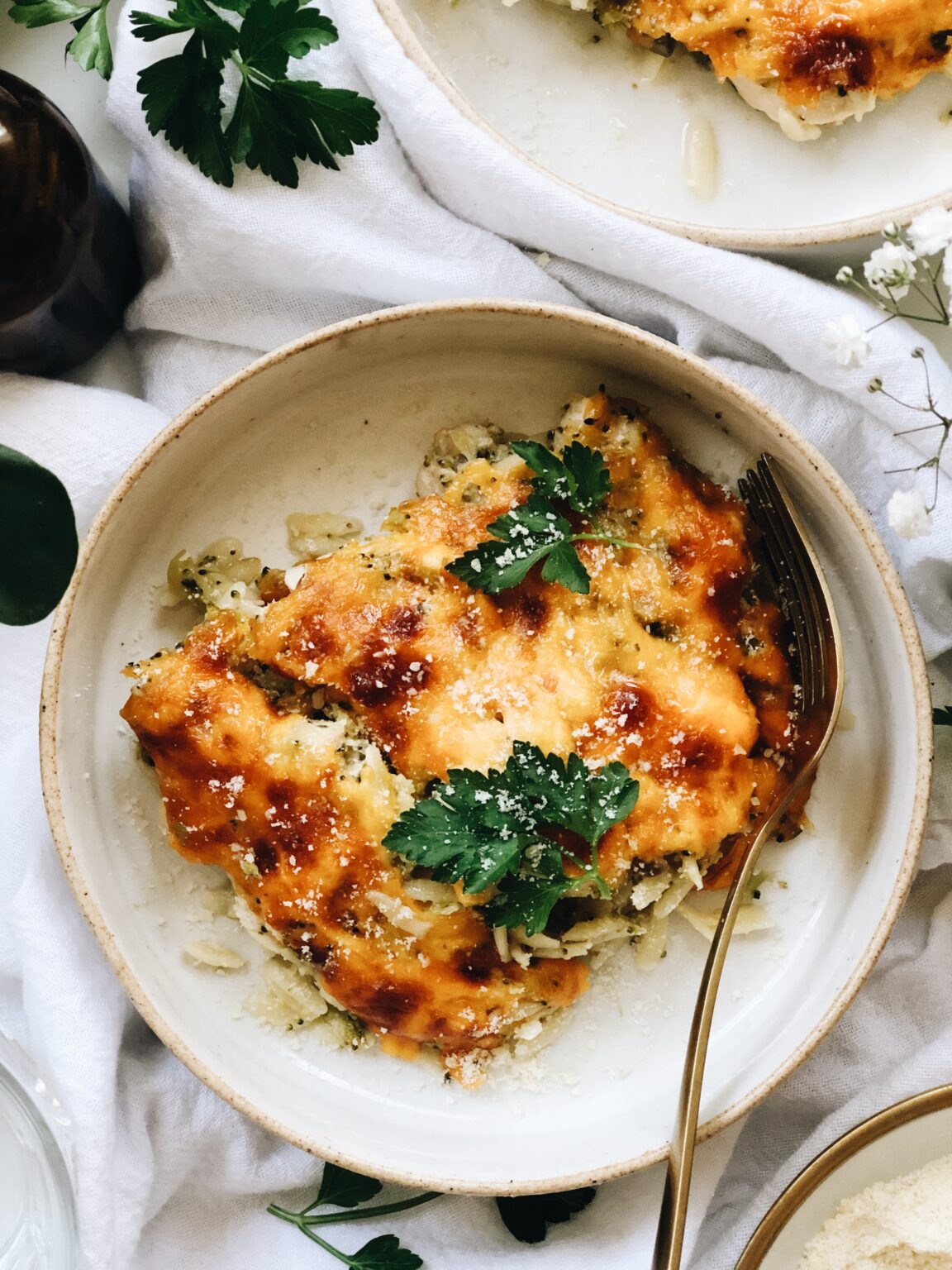 Chicken And Broccoli Orzo Bake Bev Cooks 5535