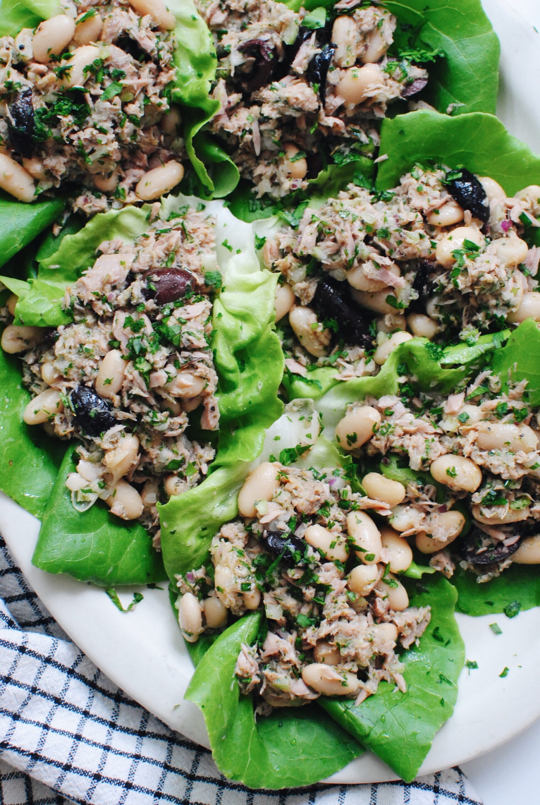 Italian Tuna Salad Lettuce Cups - Bev Cooks