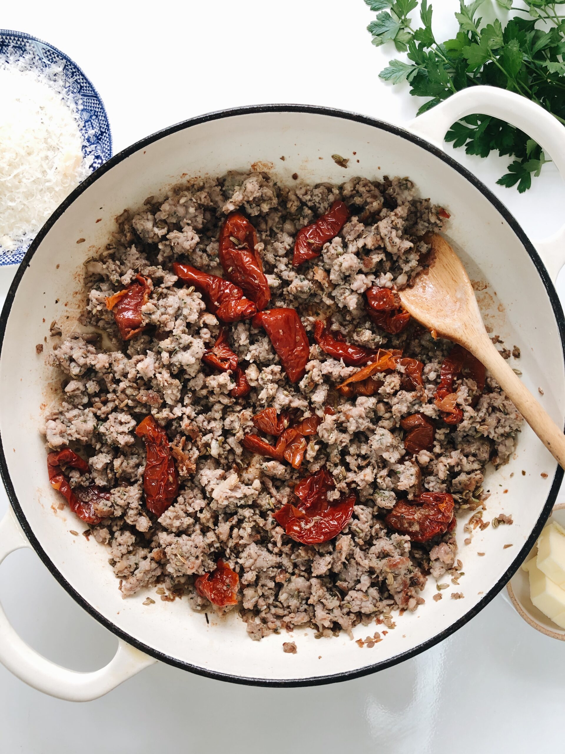 Quick Cook Cheese Risotto with Italian Sausage and SunDried Tomatoes