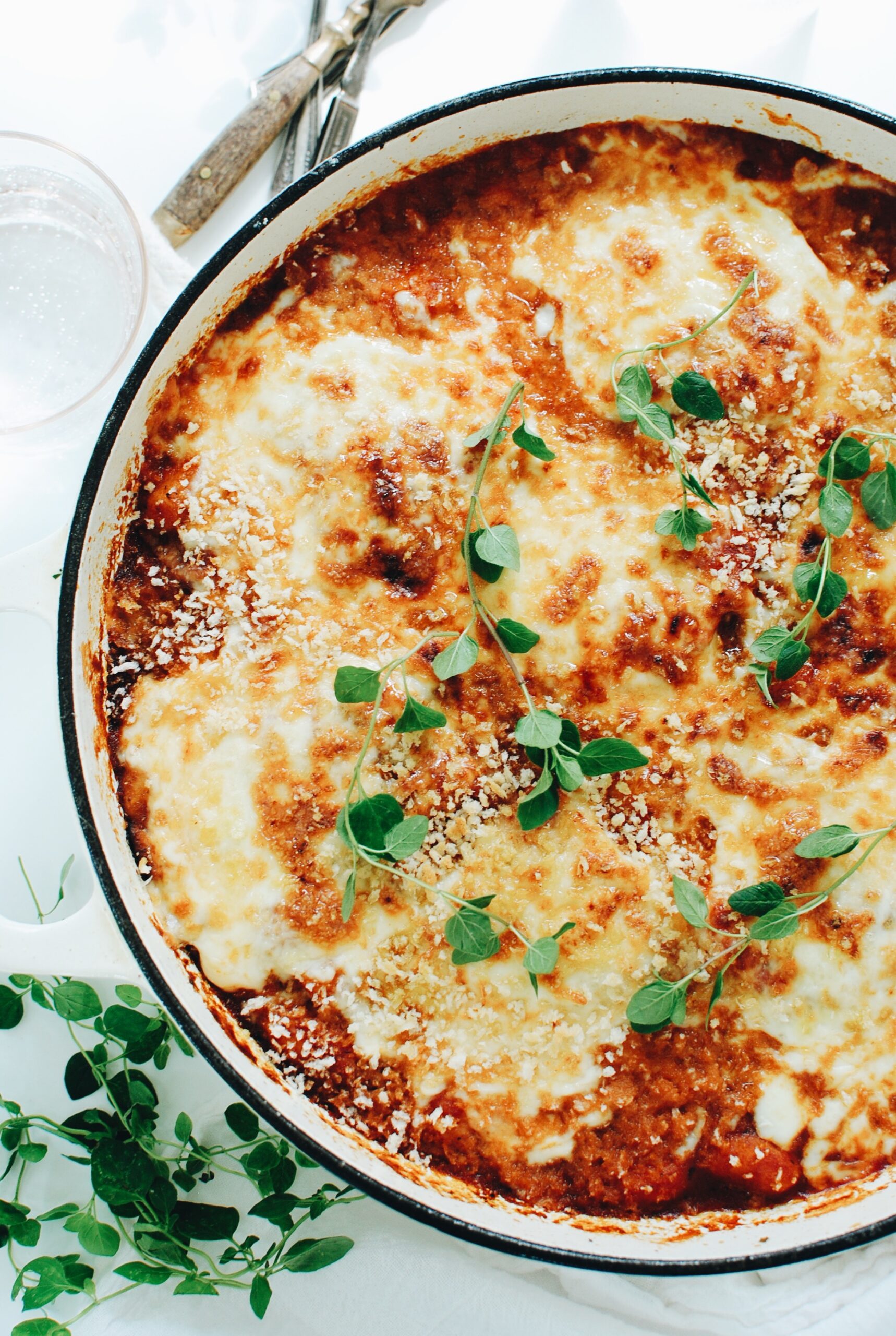 Skillet Chicken Parmesan Gnocchi - Bev Cooks