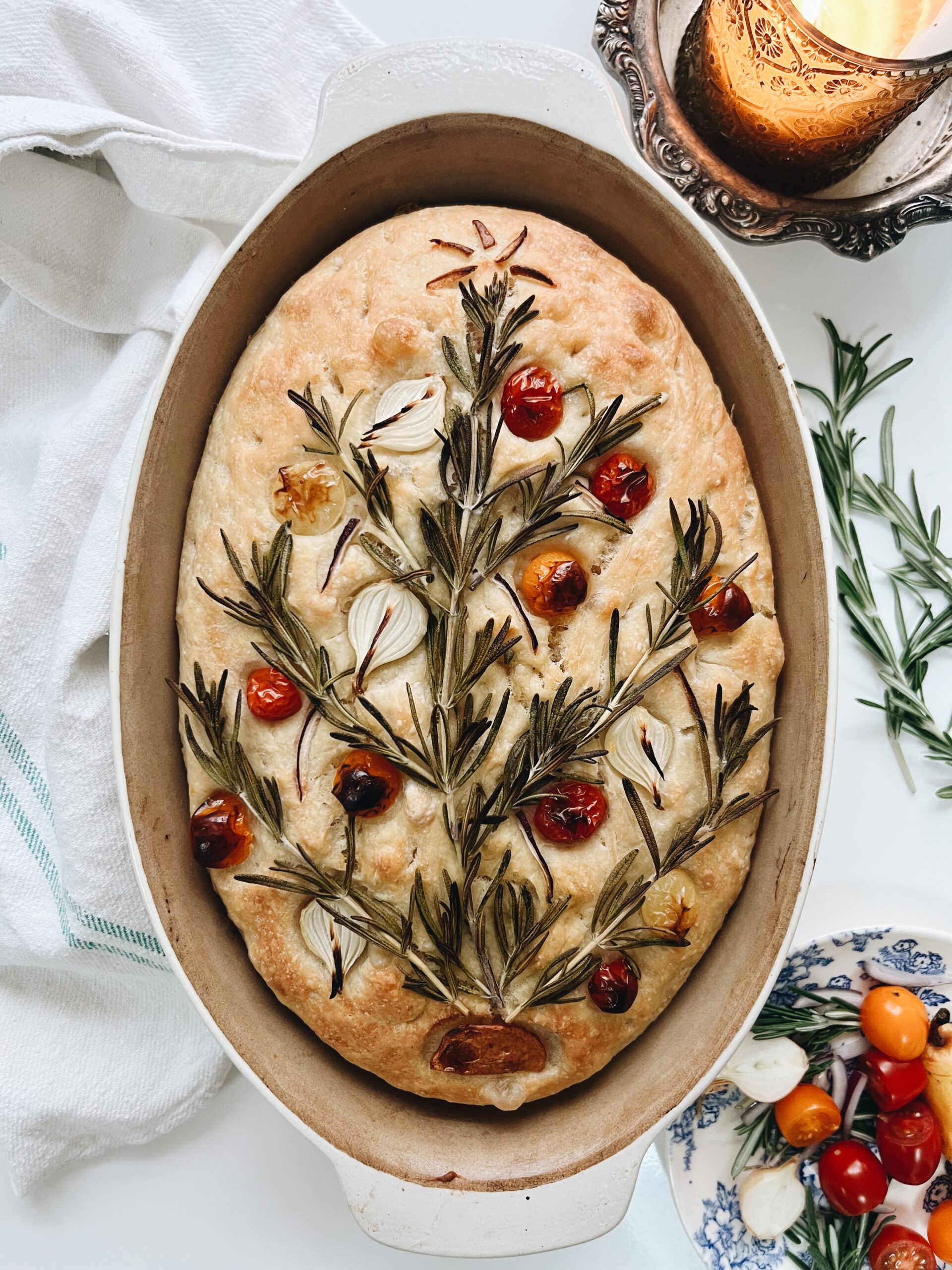 Christmas Tree Focaccia - Bev Cooks