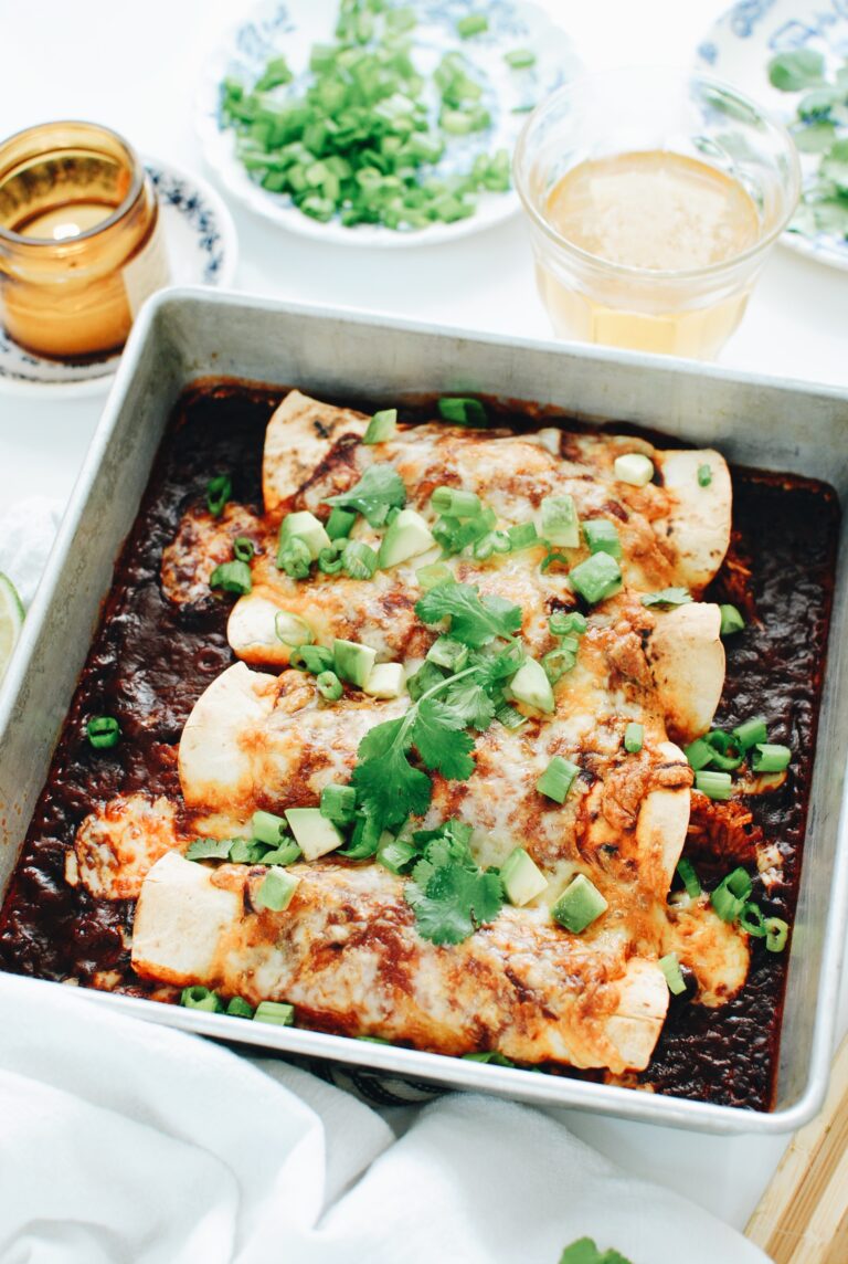 Rice and Bean Enchiladas - Bev Cooks