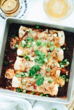 Rice and Bean Enchiladas / Bev Cooks