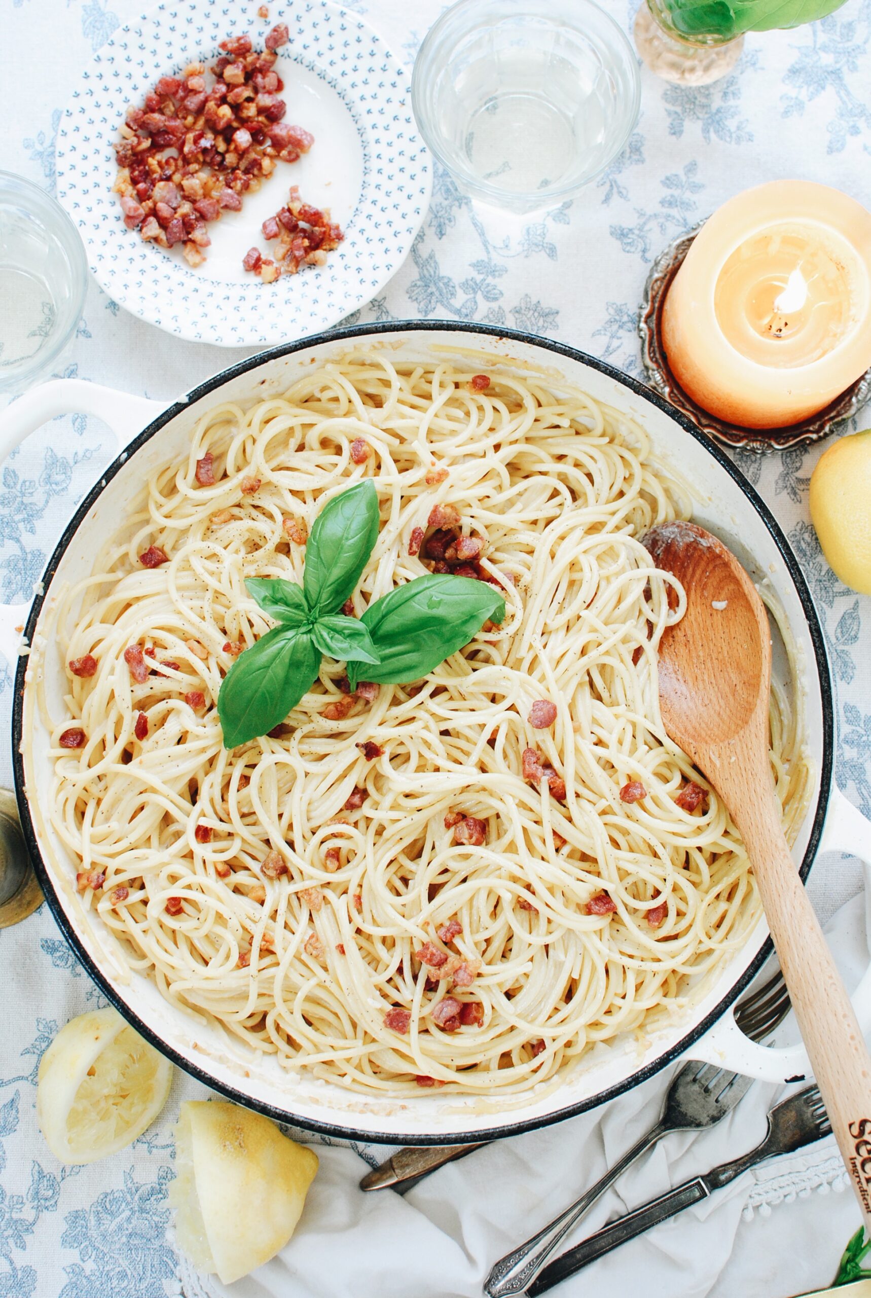 Creamy Linguine with Lemon and Pancetta - The Defined Dish