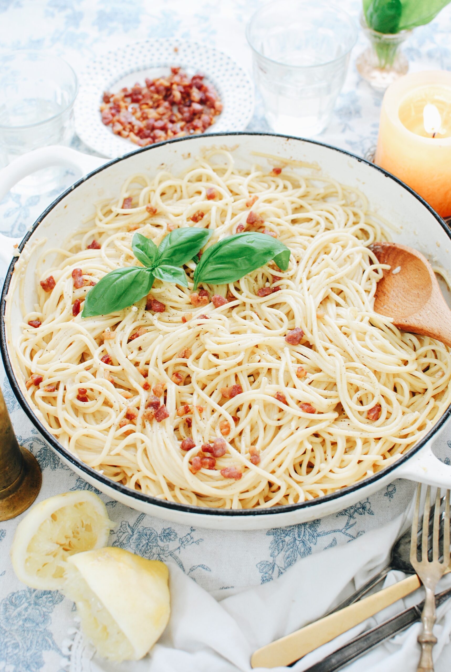 Creamy Linguine with Lemon and Pancetta - The Defined Dish