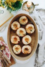 Baked Peaches with Rosemary and Cinnamon / Bev Cooks