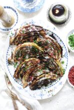 Roasted Cabbage with Bacon and Ranch / Bev Cooks