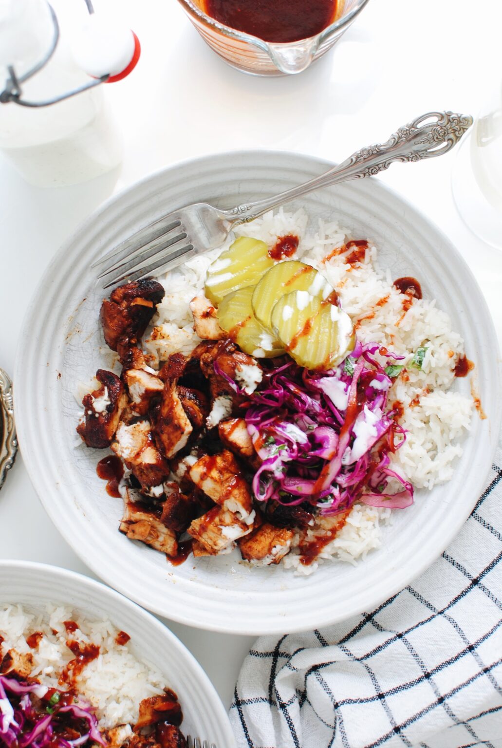 BBQ Chicken and Rice Bowls - Bev Cooks