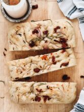 Sundried Tomato and Rosemary Focaccia / Bev Cooks