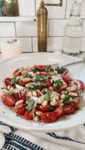 White Bean, Tomato and Onion Salad with an Herb Dressing / Bev Cooks