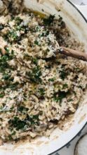 Mushroom Risotto / Bev Cooks