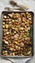 Sheet Pan Rosemary Chicken and Potatoes / Bev Cooks