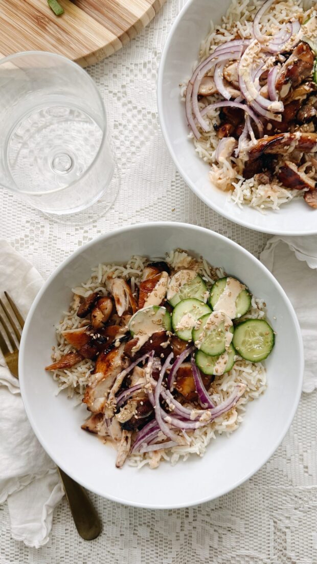 Air Fryer Asian Chicken with Rice / Bev Cooks